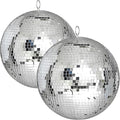 Yescom 2PCS 12" Large Disco Ball Mirror Big Hanging Glass Decoration by Yescom