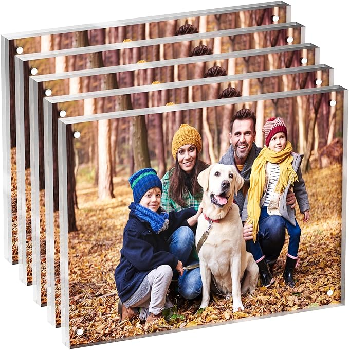 6x8 Acrylic Picture Frame 5 Pack, Desktop Display Decor Gift by Neatsure