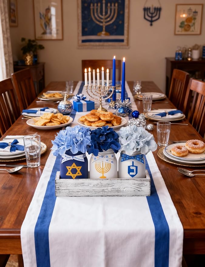 Hanukkah Decorations for Home, Chanukah Table Decor - Image 8