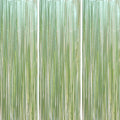 3 Pack 3.3 x 8.2 ft Sage Green Foil Fringe Backdrop Curtains, Tinsel Streamers by Voircoloria