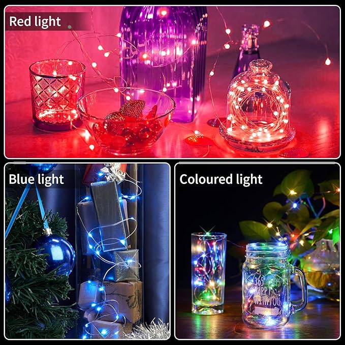 Aogist Led Fairy Lights 3 Modes Battery Operated String Lights Waterproof - Image 4