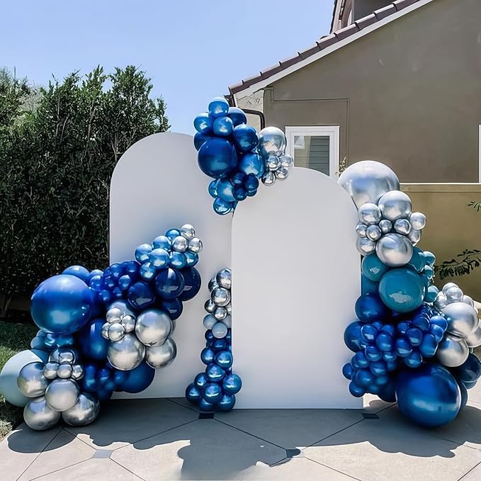 Blue Balloons, Metallic Baby Navy Balloon - Image 3
