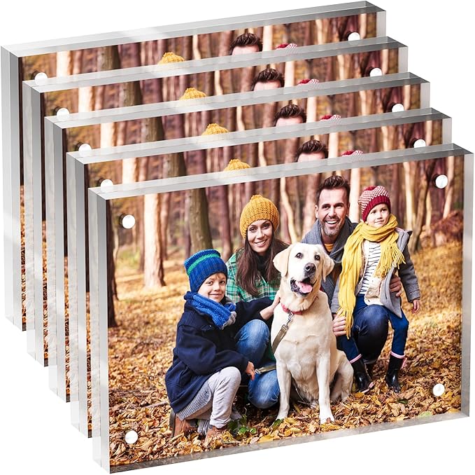 3.5x5 Acrylic Picture Frame 5 Pack, Desktop Display Decor Gift by Neatsure