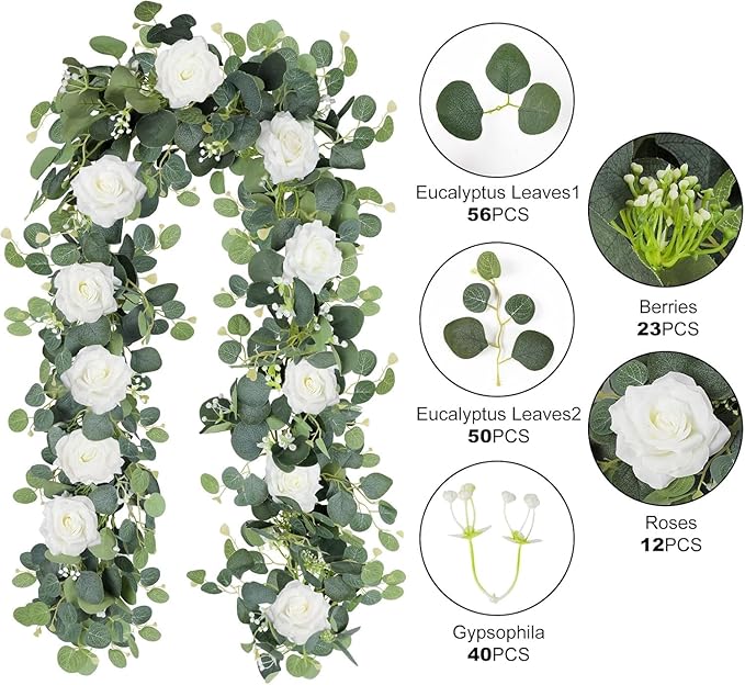 MACTING 2 Pack 13.2FT Flower Garland - Image 4