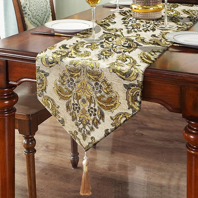 Dazzling Elegant Jacquard Table Runner by HeMiaor