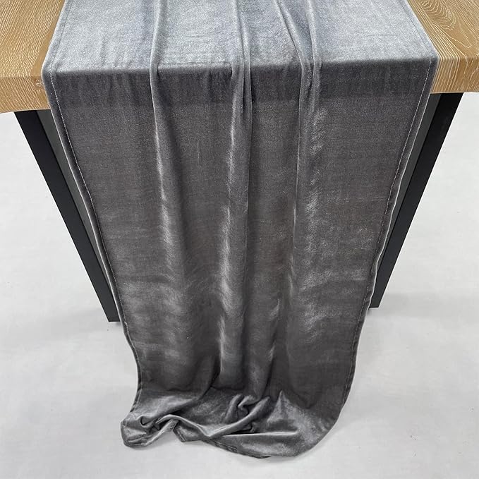 Luxurious Velvet Table Runner, 10ft Wedding Reception Decorations, 20x120inch - Image 7