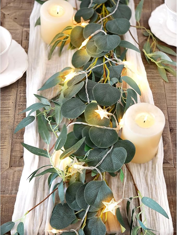 FiveSeasonStuff Woodland Whispers: Rustic Willow and Eucalyptus Garlands - Image 4
