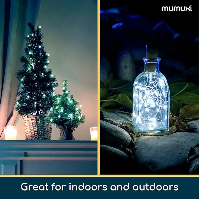 MUMUXI 20 Pack 3.3ft Fairy Lights Battery Operated String Lights, Mini White - Image 5