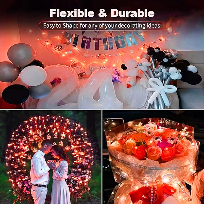 20 Pack LED Fairy Lights Battery Operated, 3 Features Blinking Slowly Blinking - Image 3