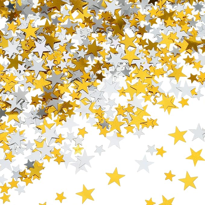 Hestya 60g Star Confetti Glitter Table Confetti Metallic Foil Stars by Hestya