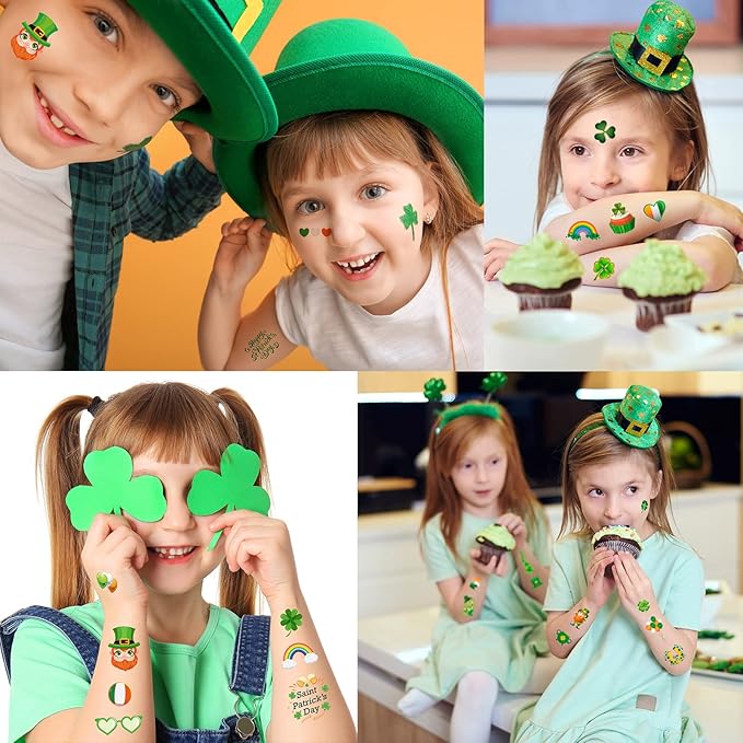 140+ Pcs St Patricks Day Tattoos, 34 Sheets Unique St. Patrick's Day Tattoos - Image 4