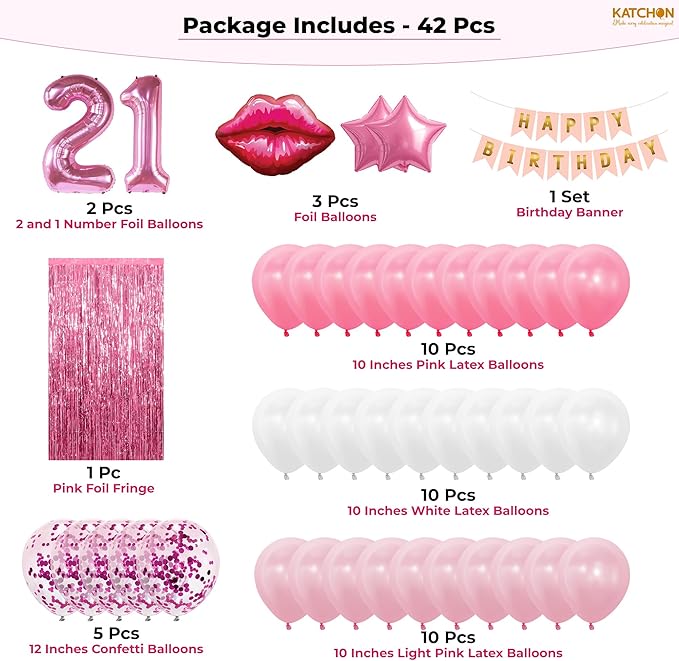 KatchOn, Girls & Her | Pink Party Decorations - Image 2