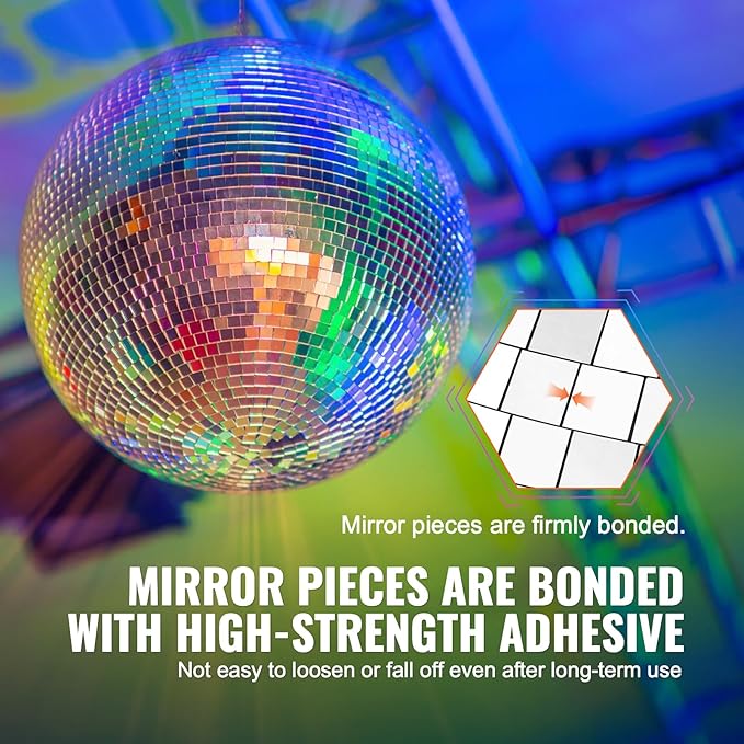 VEVOR Mirror Disco Ball, Large 20 Inch Party Mirror Ball - Image 3