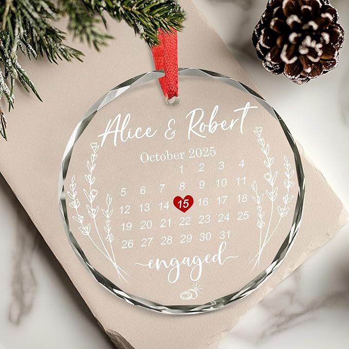 Personalized The Year We Became Mr & Mrs Christmas Ornaments - Image 3