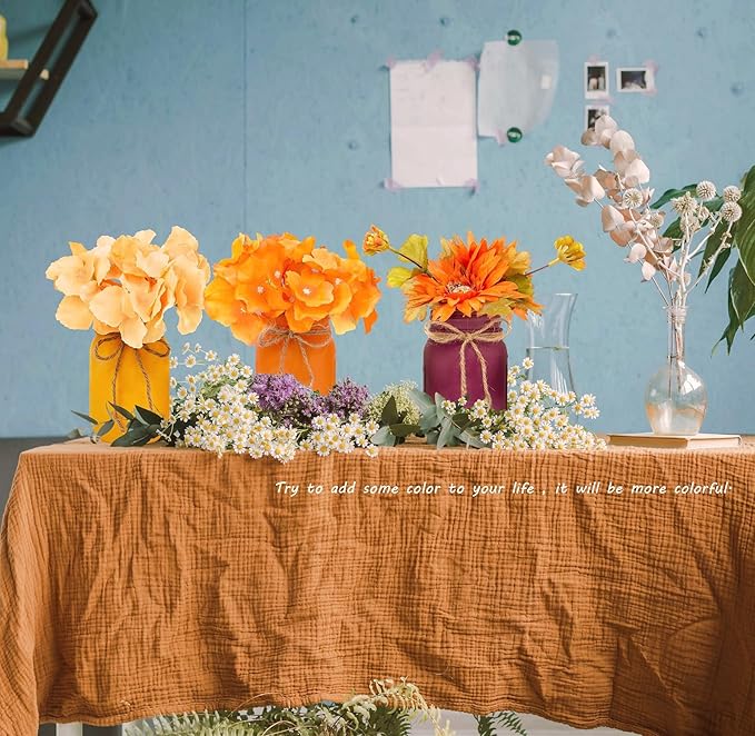 CNVOILA Thanksgiving Decorations, Thanksgiving Themed Mason Jars Centerpiece - Image 3
