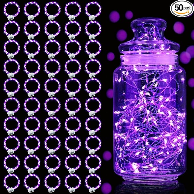 Aogist 50 Pack Fairy Lights 3 Modes 7ft 20 LED Waterproof, Battery Operated by Aogist