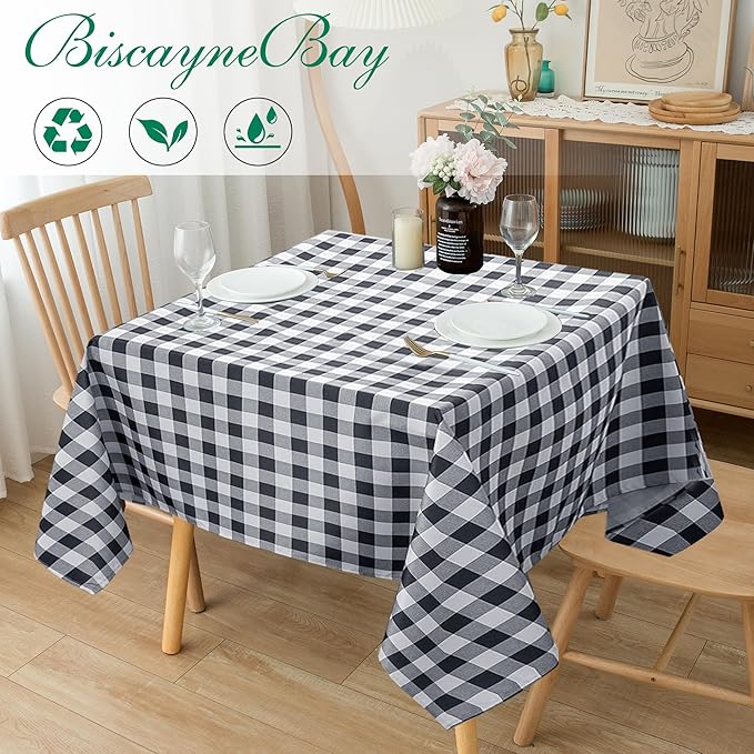 Biscaynebay Fabric Square Tablecloths 54x54 Inch, Wedding and Parties, etc - Image 2