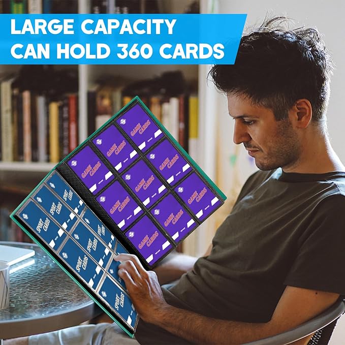 9 Pockets Card Binder for Trading Cards, Baseball Card Collection Binder - Image 7