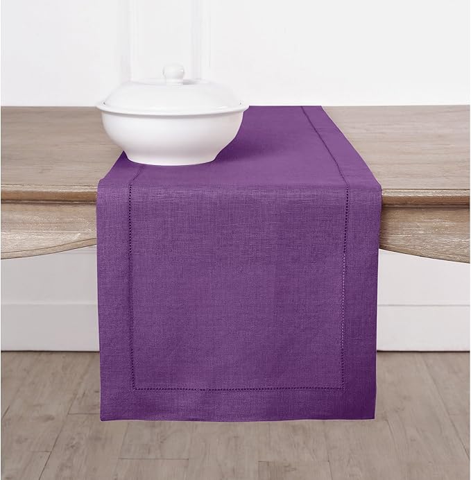 Solino Home Linen Purple Table Runner 36 Inches by SolinoHome