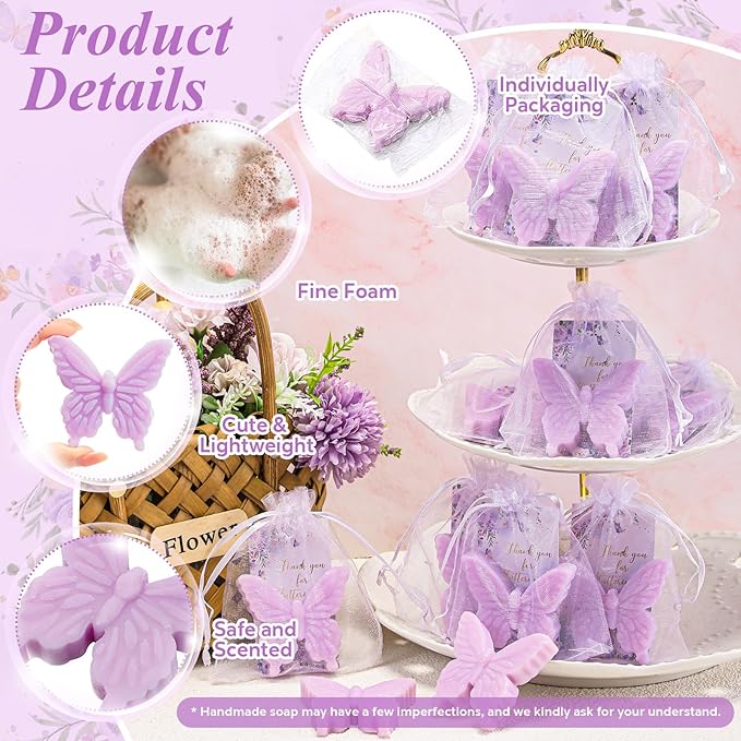 Dunzy 100 Set Butterfly Theme Baby Shower Favors - Image 3