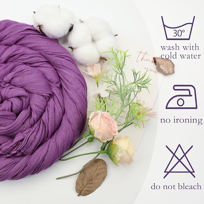 12 Pack Purple Cheesecloth Table Runner 10ft Boho Gauze Fabric Cheese Cloth - Image 5