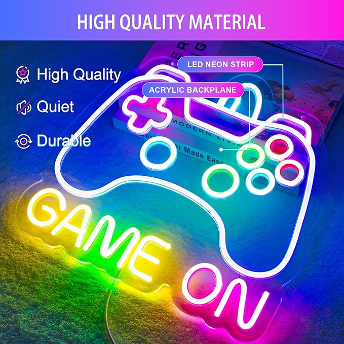 Gamer Neon Sign, Dimmable Neon Controller Sign - Image 8