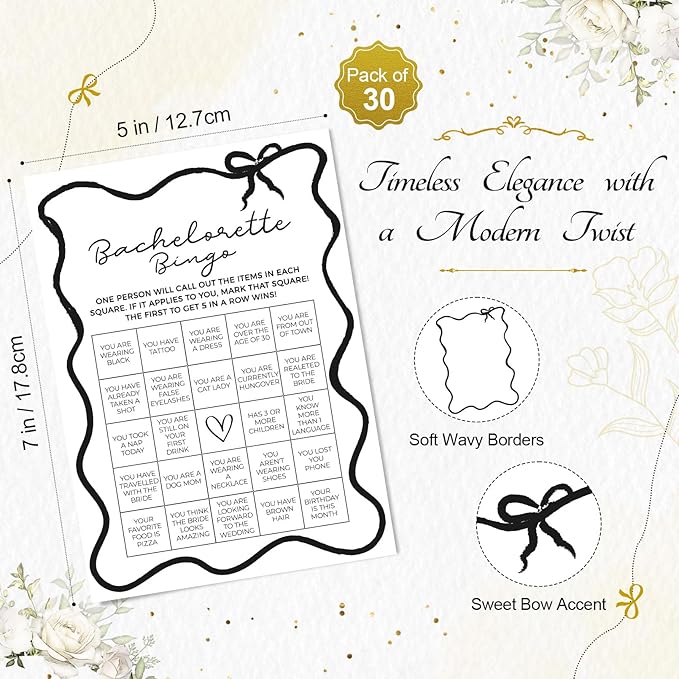 DEEKA 30 PCS Bridal Shower Games Card - Image 2