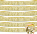 6 Pack 10 Feet Light Gold Foil Fringe Garland Metallic Tinsel Streamers Banner by Ferwzsr