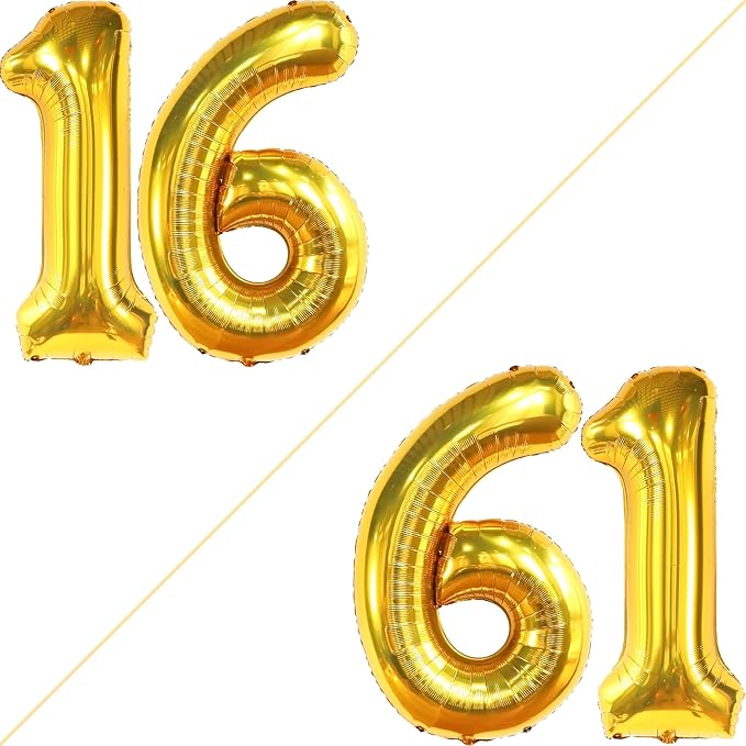 KatchOn, Giant Gold 16 Balloon Numbers - Image 2