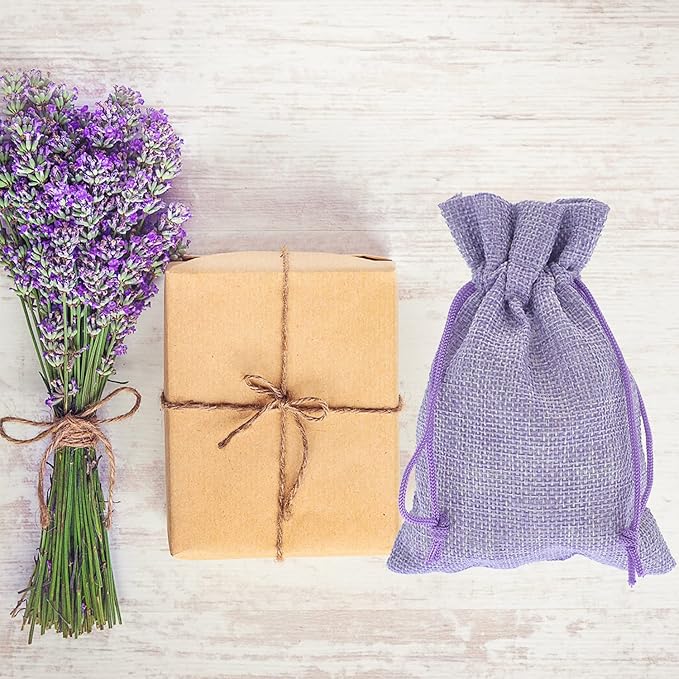 20Pcs Burlap Bags with Drawstring 2.7 x 3.5 Inch, Linen Small Party Favor Gift - Image 6