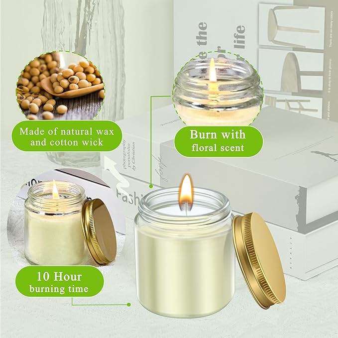 ACITHGL 36 Pcs 4oz Mini Mason Jar Candles Small Scented Candles Bulk - Image 5