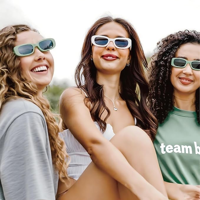 Bride's Babes Bachelorette Sunglasses, Bridesmaid Sunglasses, 10 Pack Rectangle - Image 5