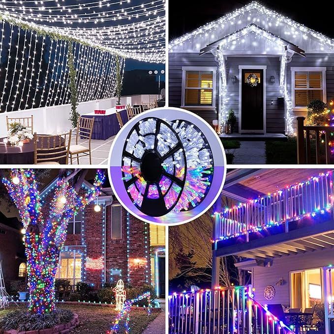 JMEXSUSS 500 LED Color Changing String Lights, 163FT White & Multicolor - Image 5