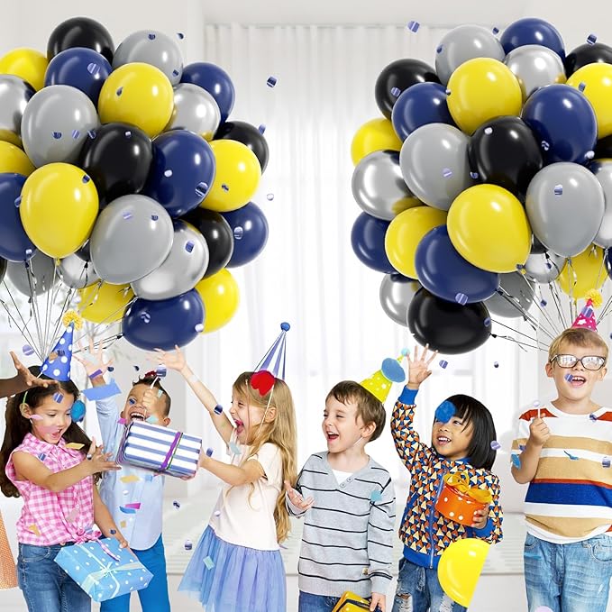 60pcs Black and Yellow Balloons 12inch - Image 7