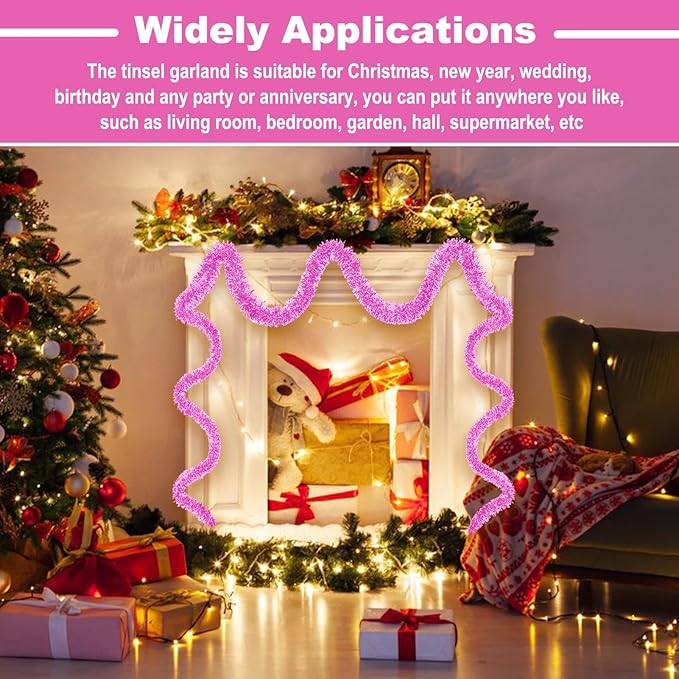 25 Feet Metallic Twist Tinsel Garland - Image 4