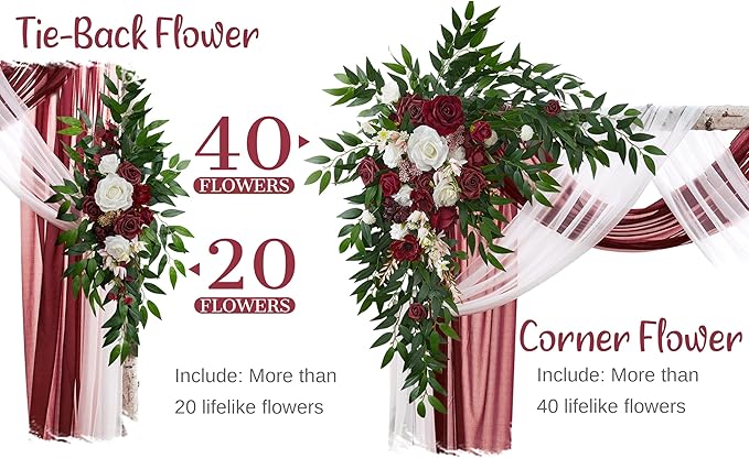 Wedding Arch Flowers with Drapes Kit - Image 3