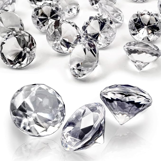 280Pcs Fake Diamonds for Wedding Centerpieces, 0.78in Rhinestone by N