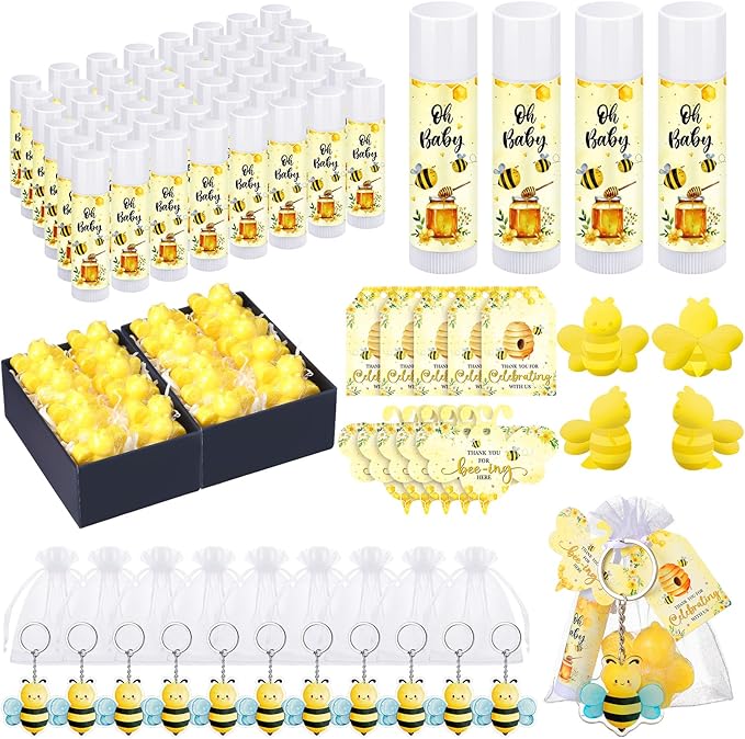 288 Baby Shower Favors Baby Shower Gifts Bulk Lip Balms Soaps Keychains Organza by Dansib