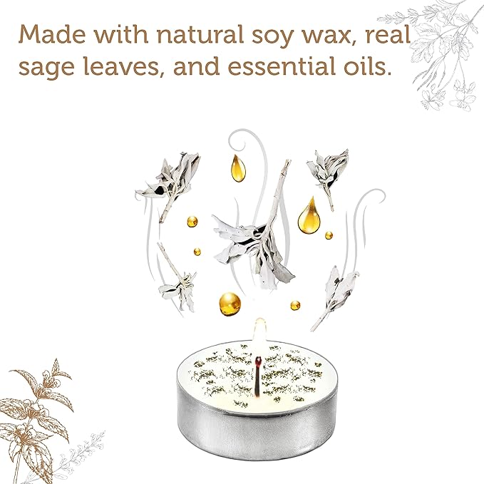 SOUL STICKS 12 Pack Little Smudgies Tealight Candles Smudge Candle - Image 3
