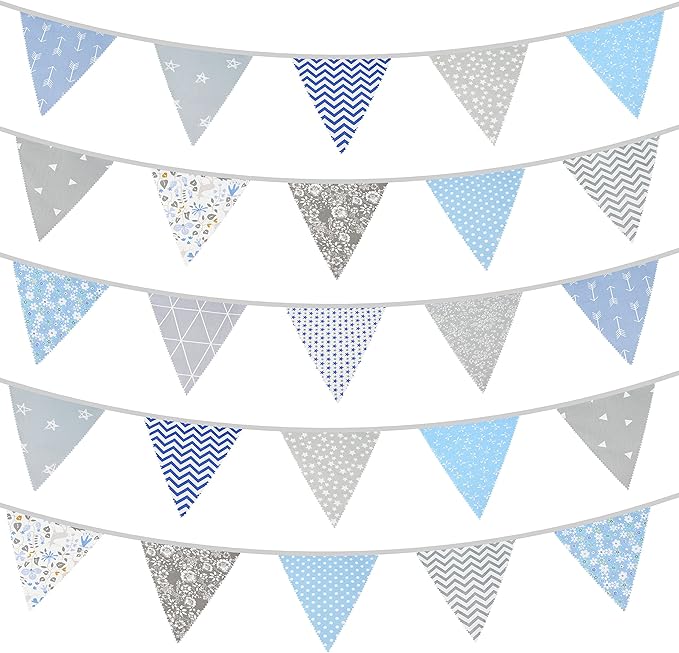 jijAcraft 39Ft Triangle Bunting Banner, Baby Shower, Outdoor and Home - Image 5