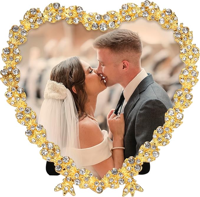 Heart Shaped Wedding Picture Frames by KENZYGIFTS