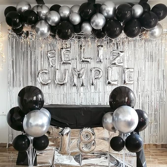 Black and Silver Balloons - Image 5