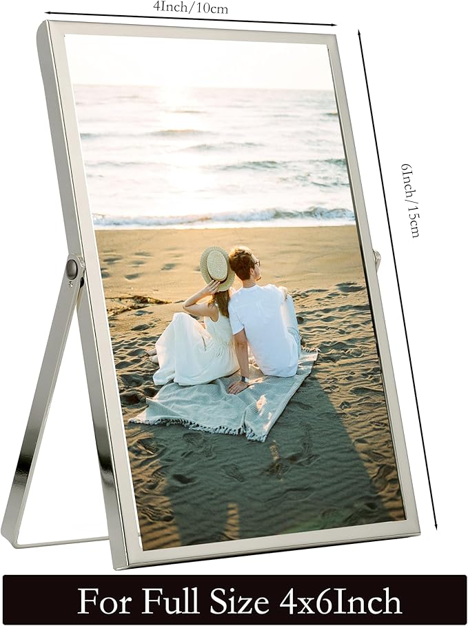 Silver 4x6'' Floating Frame Set of 2, - Image 4
