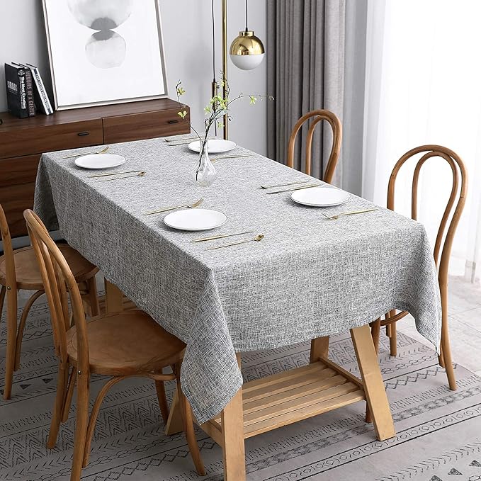 maxmill Flaxy Faux Linen Table Cloth by maxmill