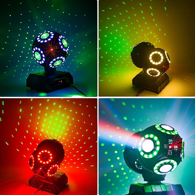 LED Moving Head DJ Light Rotating Beam Stage Lights Pin Spotlight Event Sound - Image 3