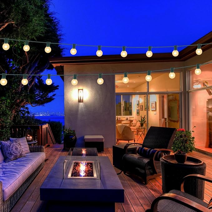 SUNSGNE G40 Round Christmas Lights Outdoor, 25ft Vintage Christmas Globe Lights - Image 4