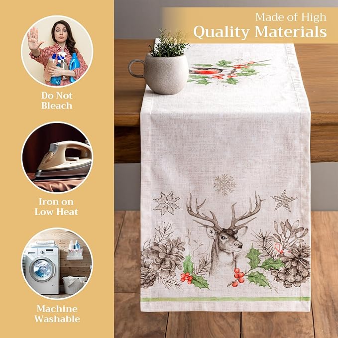 Maison d' Hermine Table Runner 100% Cotton Single Layer Table Runners 108 - Image 3