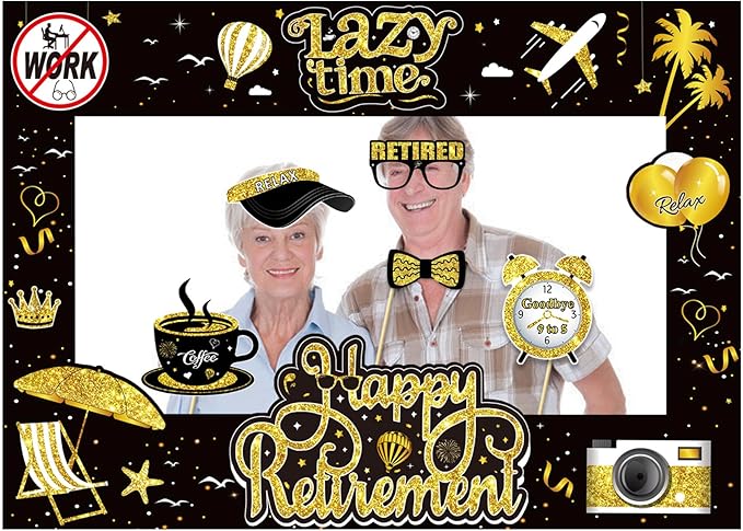 Retirement Party Photo Booth Props Kit - Image 6