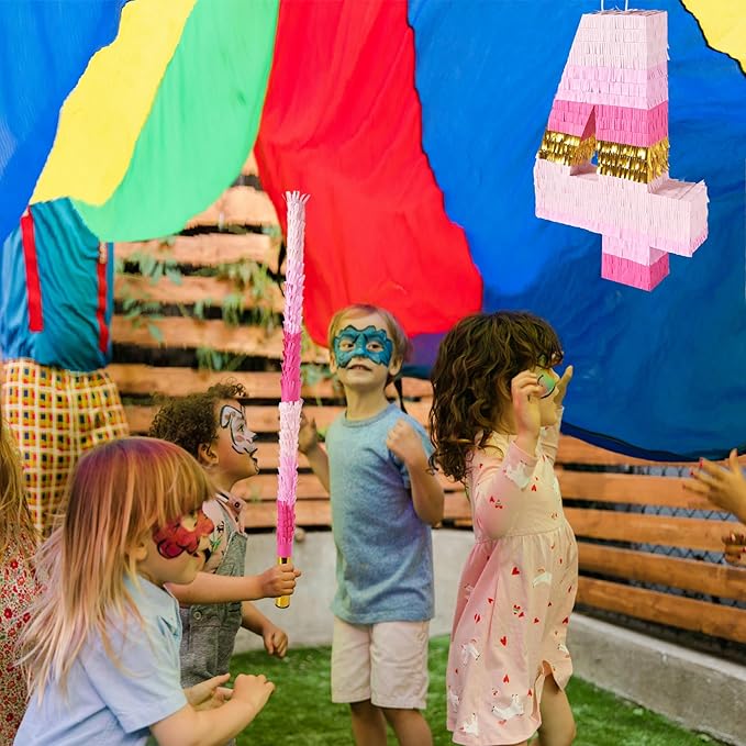 PCFING 20 Inch Number 4 Piñata Pink Gold - Image 5