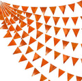 Orange Party Decorations Metallic Fabric Triangle Pennant Banner Flag Bunting by pinkblume